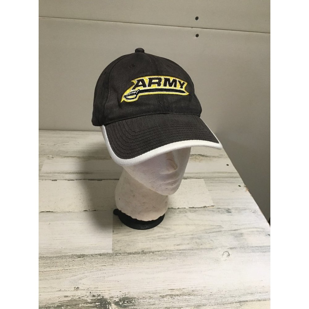Army Black Knights gray white trimmed adjustable snap back ball cap